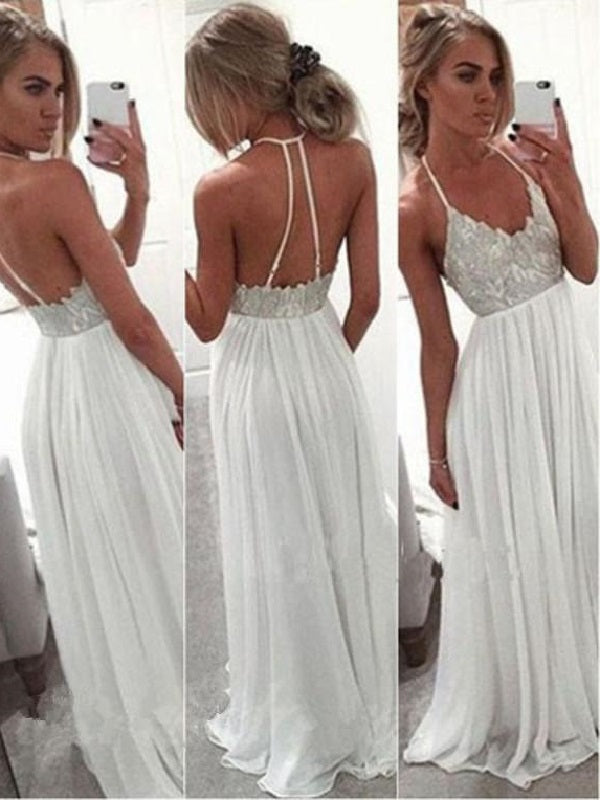 Sexy Backless Formal Dress Special Occasion Dress White Prom Dress,MA122-Dolly Gown