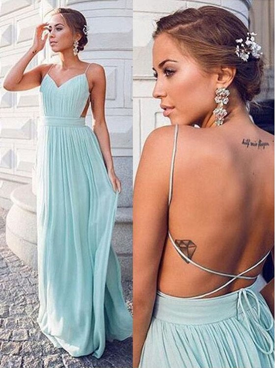 Sexy Bridesmaid Dresses Sexy prom Dress Backless Blue Bridesmaid Dresses,FS041-Dolly Gown