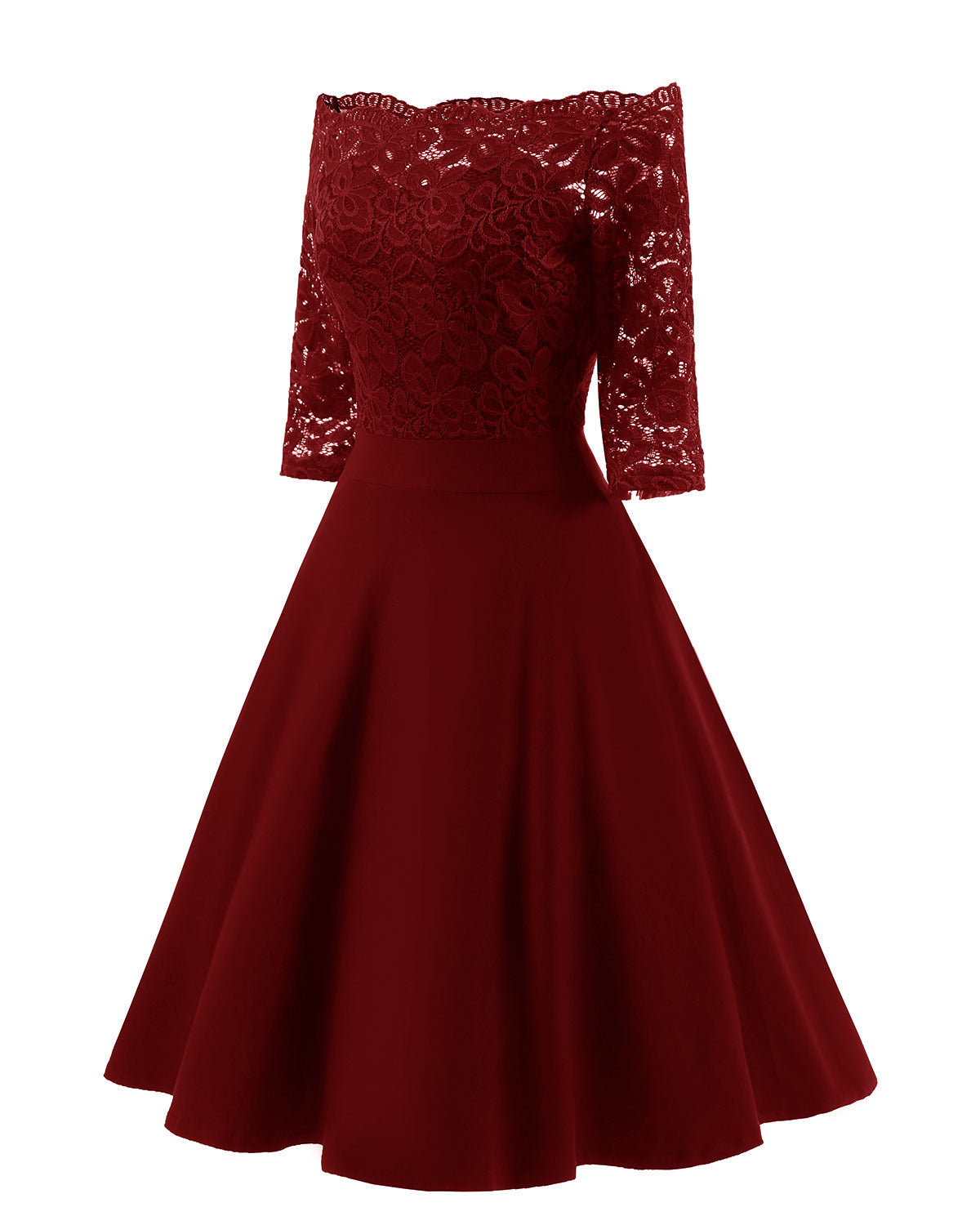 Short Burgundy Bridesmaid Dresses Off the Shoulder Prom Dress with