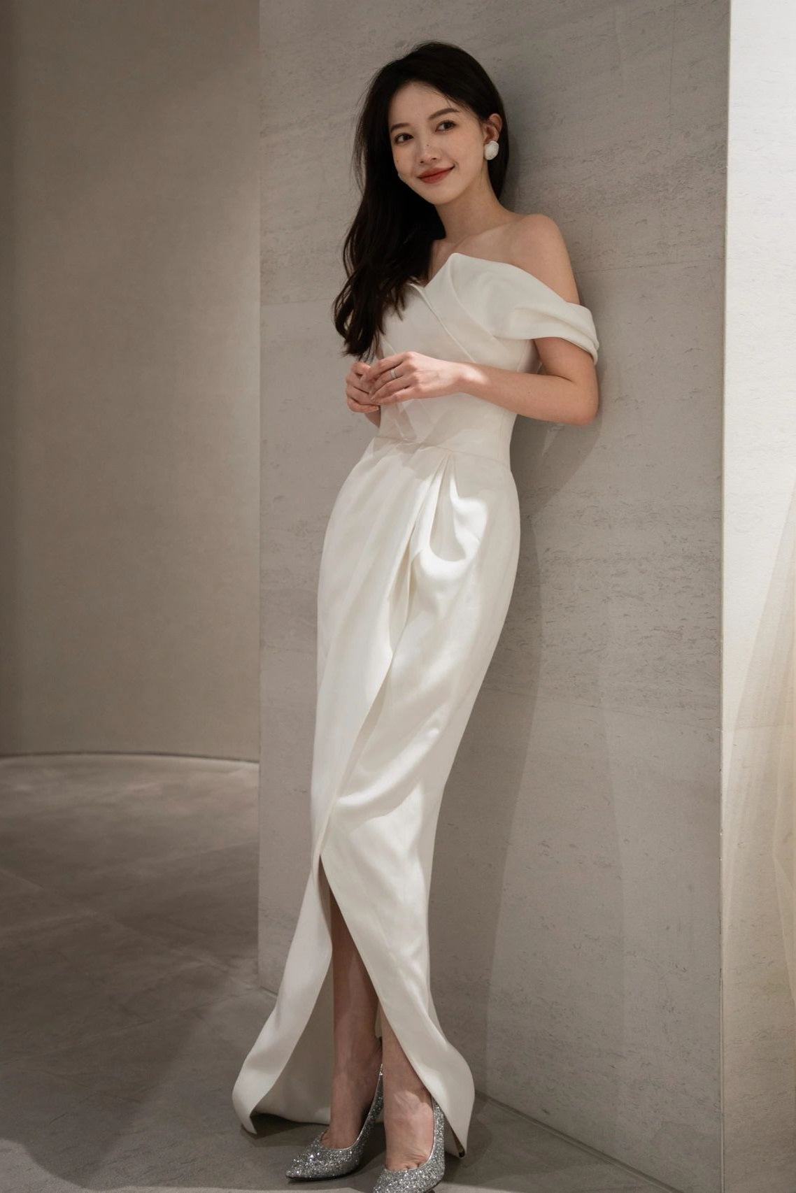 Simple Ankle Length Vintage Wedding Dress - DollyGown