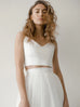 Simple Two Piece Wedding Top and Tulle Skirt