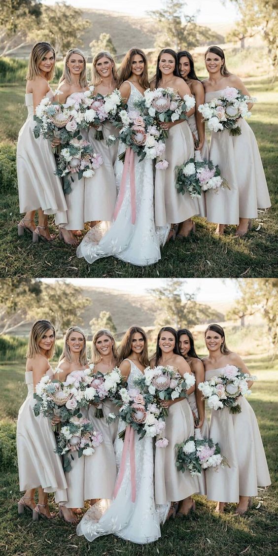 T length bridesmaid dresses discount