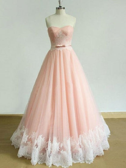 Strapless Blush Pink Tulle Prom Dress 8th Grade Dance Dress - Dollygown