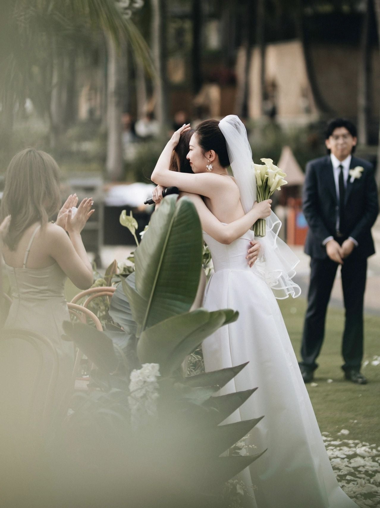 Strapless Simple Silk Country Wedding Dress - DollyGown