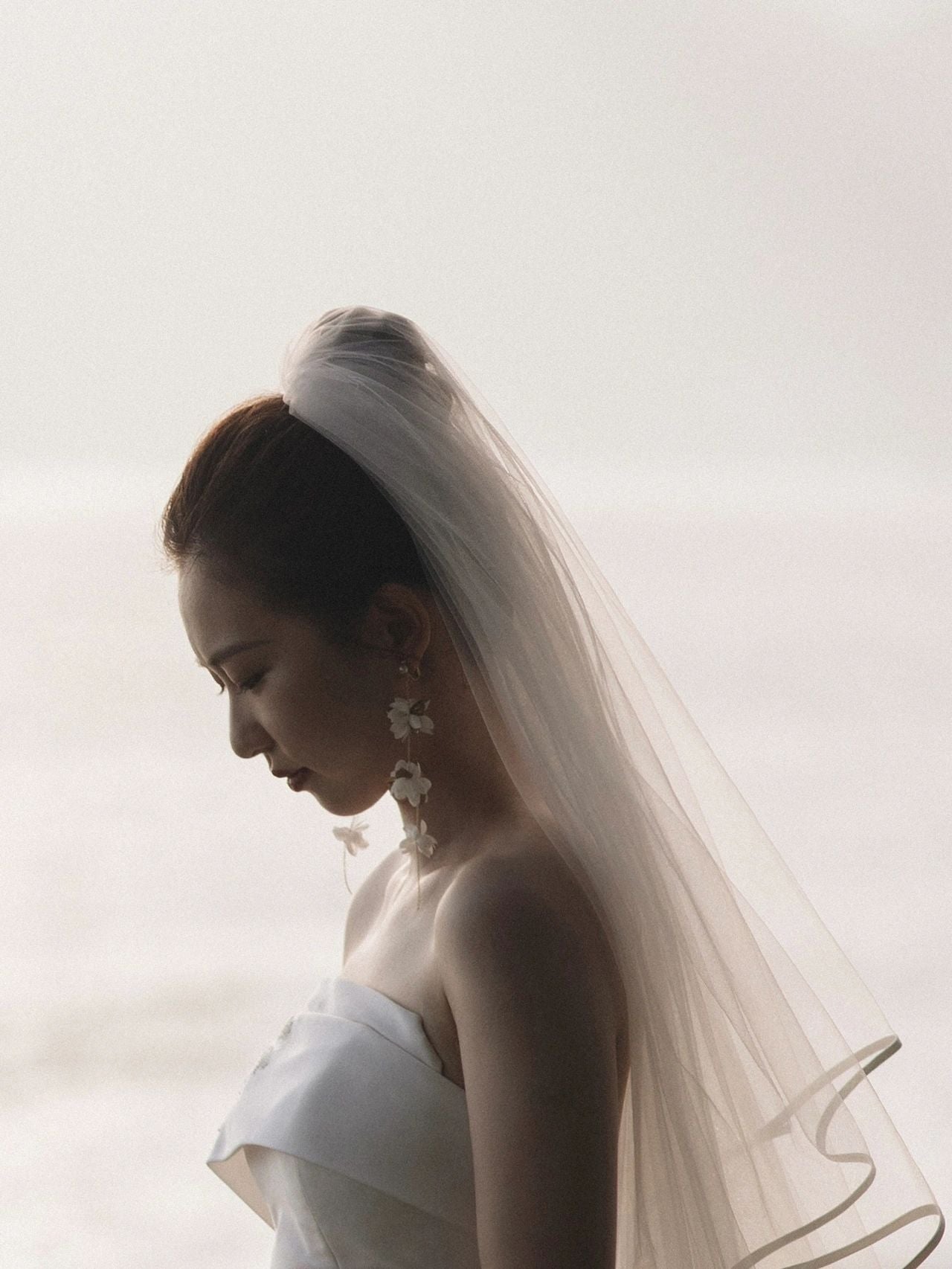 Strapless Simple Silk Country Wedding Dress - DollyGown