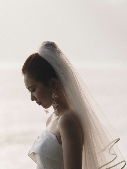 Strapless Simple Silk Country Wedding Dress - DollyGown