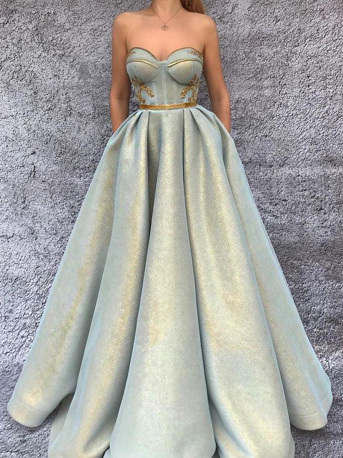 Strapless Bra Bust Long Ball Gown Prom Dress Formal Occasion Dress,GDC1116