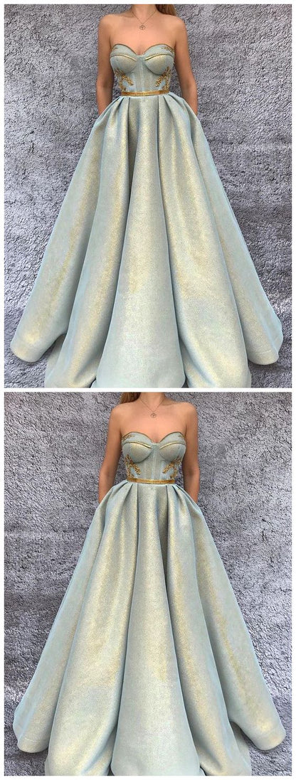 Strapless Bra Bust Long Ball Gown Prom Dress Formal Occasion Dress,GDC1116