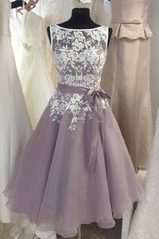 Tea Length Vintage Bridesmaid Dresses 1950's Bridesmaid Dresses Short Lace Top Bridesmaid Dresses,FS048