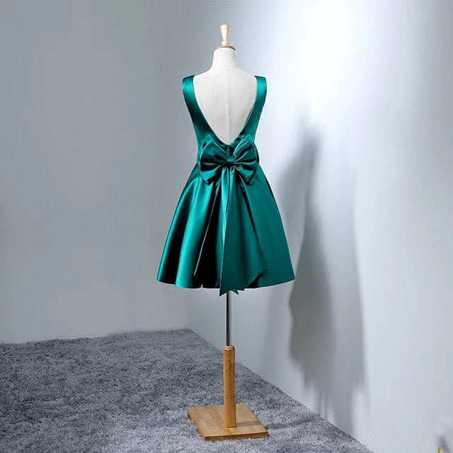 Teal Short Junior Semi Formal Dresses Homecoming Dress - DollyGown
