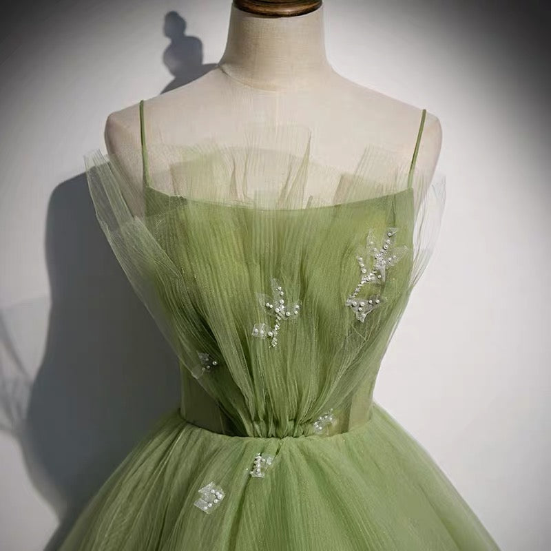 Tulle Sage Green Prom Dress Formal Ball Gown Tulle Sage Green Prom Dress Formal Ball Gown