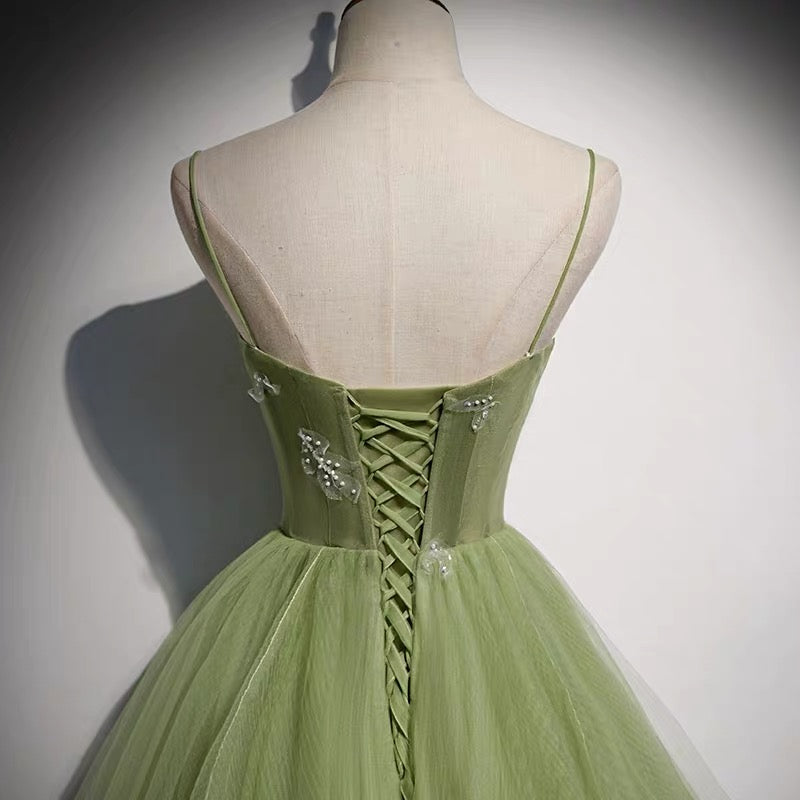 Tulle Sage Green Prom Dress Formal Ball Gown Tulle Sage Green Prom Dress Formal Ball Gown