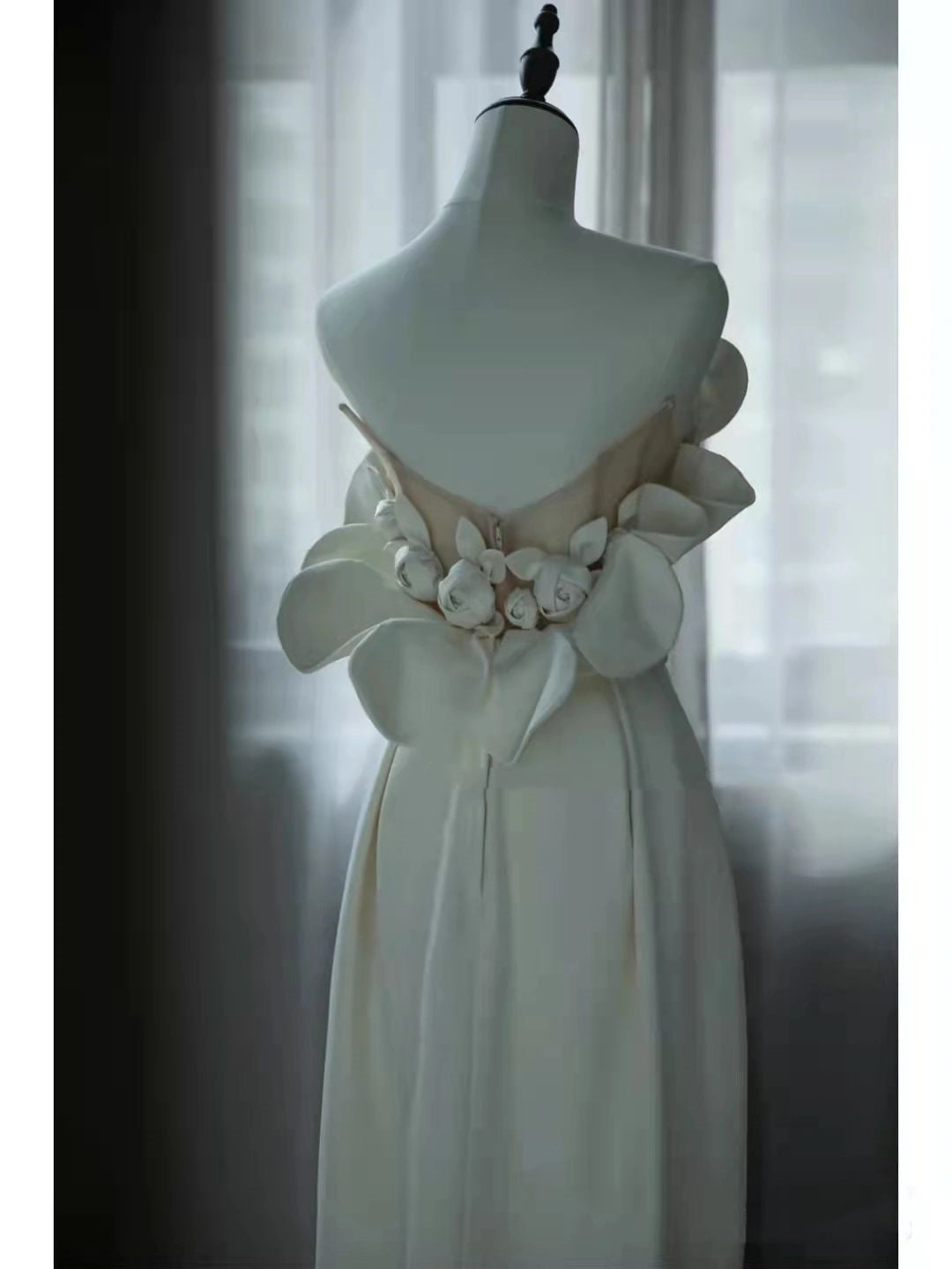 Unique Ankle Length Wedding Dress - DollyGown