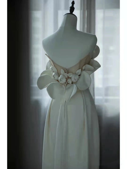 Unique Ankle Length Wedding Dress - DollyGown