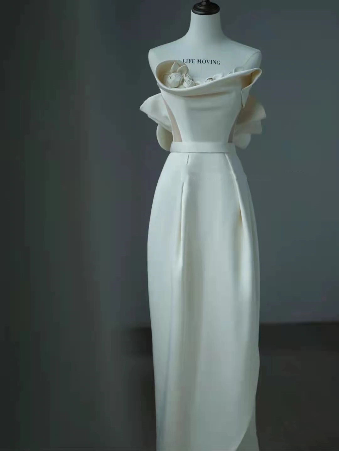 Unique Ankle Length Wedding Dress - DollyGown