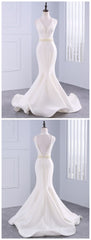 Unique Mermaid Wedding Dress with Ruffled Hem - Dollygown