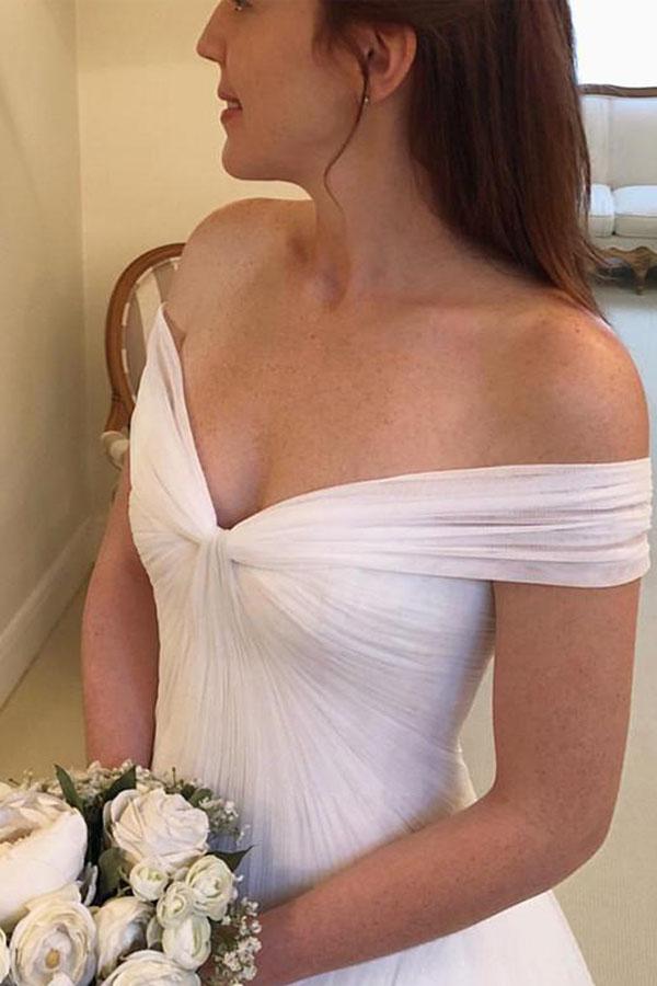Unique Country Tulle Off  Shoulders Bridal Gown Wedding Dress,GDC1154