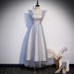 Vintage Inspired Tulle Tea Length Prom Dress - DollyGown