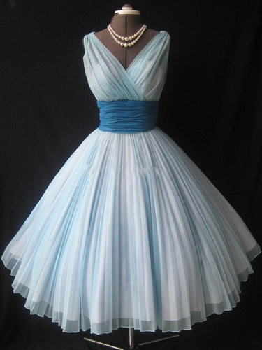 Vintage Prom Dress Tea Length Prom Dress 50s Prom Dress 1950s Wedding Dress,MA064