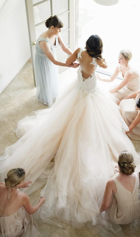 Backless Wedding Dress,Sexy Wedding Dress,Romantic Wedding Dress,Tulle Wedding Dress,WS016-Dolly Gown