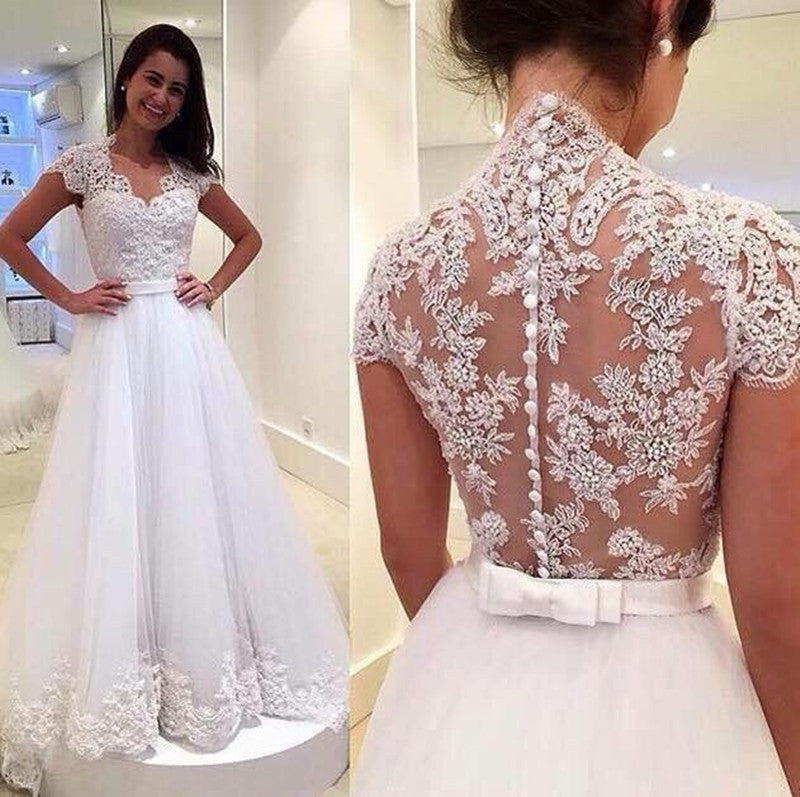 Princess Wedding Dress Tulle Wedding Dress Lace Wedding Dress WS047-Dolly Gown