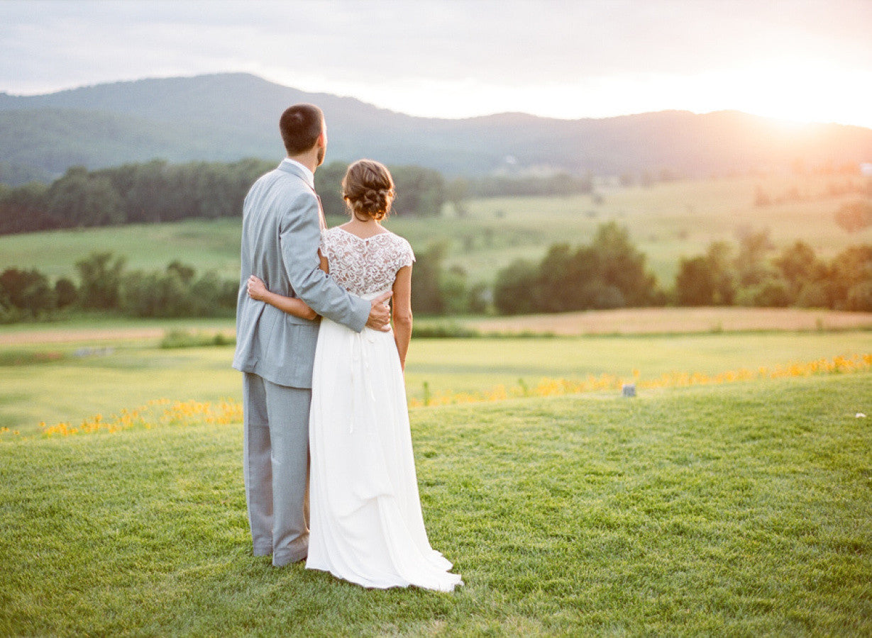 Rustic Wedding Dresses,Cap Sleeves Wedding Dress,Garden Wedding Dress,Elegant Wedding Dress,WS081-Dolly Gown