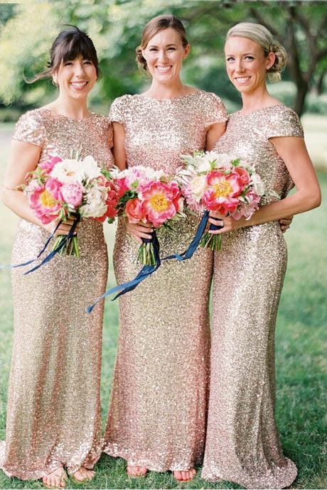 Long Rose Gold Sequin Bridesmaid Dresses Country Style Rustic Bridesmaid Dresses Long Rose Gold Sequin Bridesmaid Dresses Country Style Rustic Bridesmaid Dresses
